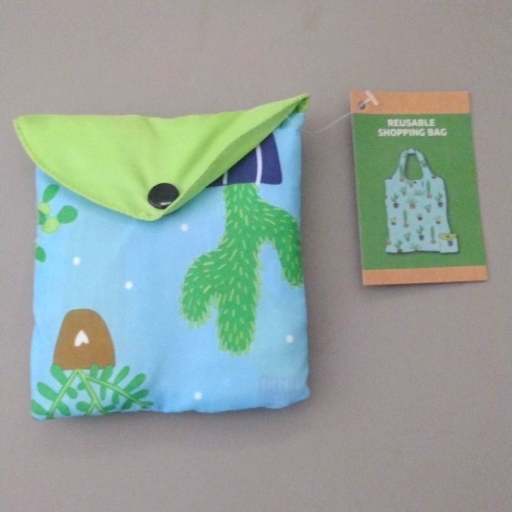 Aldi Reusable Blue Cactus Shopping Bag